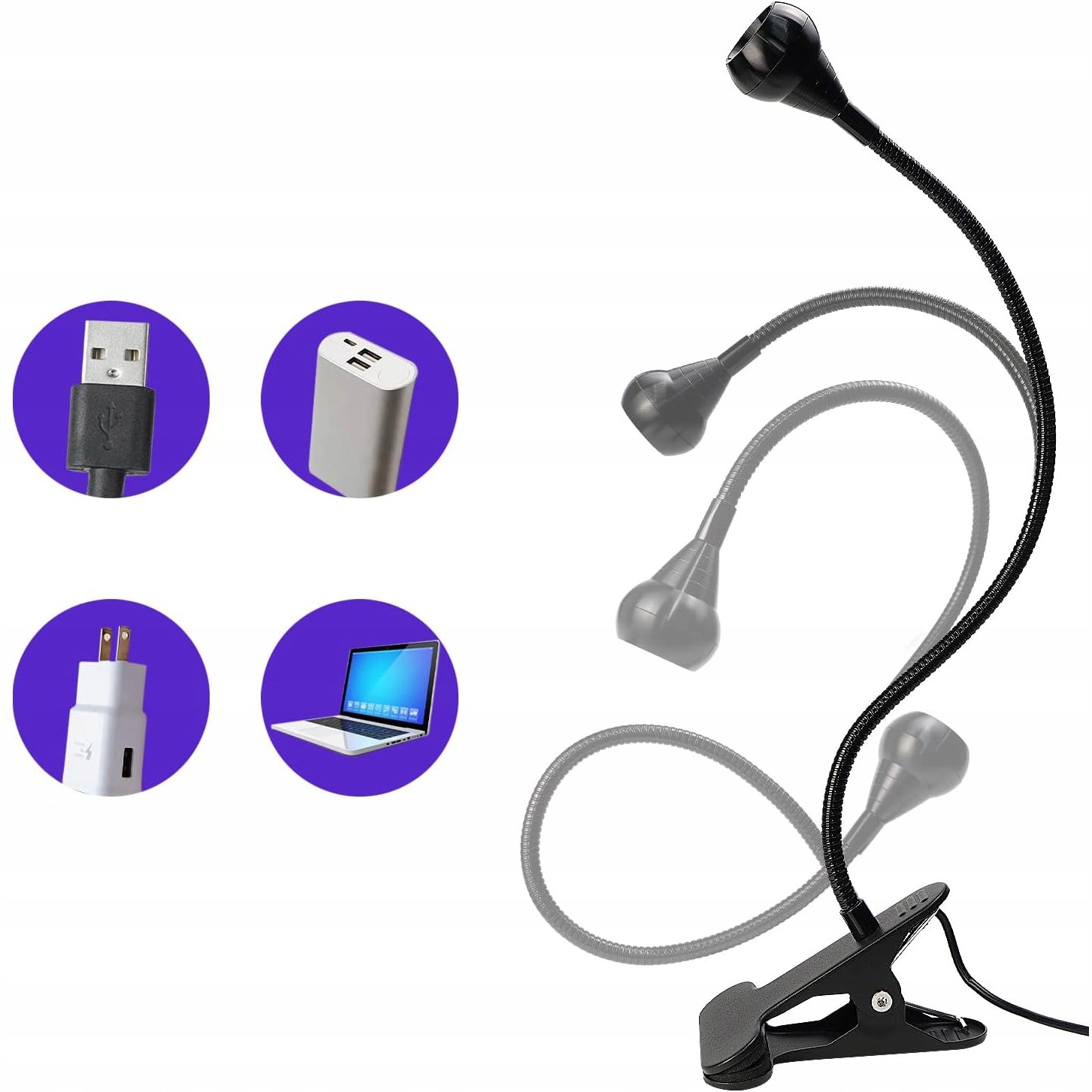 Rosfix UV Lamp 3W | Flex Arm, USB 5V | 395|405nm for Solder Mask