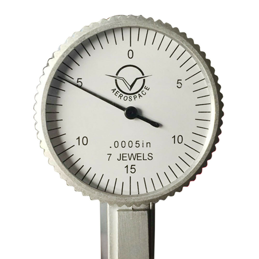 .030″ Dial Test Indicator High Precision 0.0005″ Graduation 0-15-0 White Face