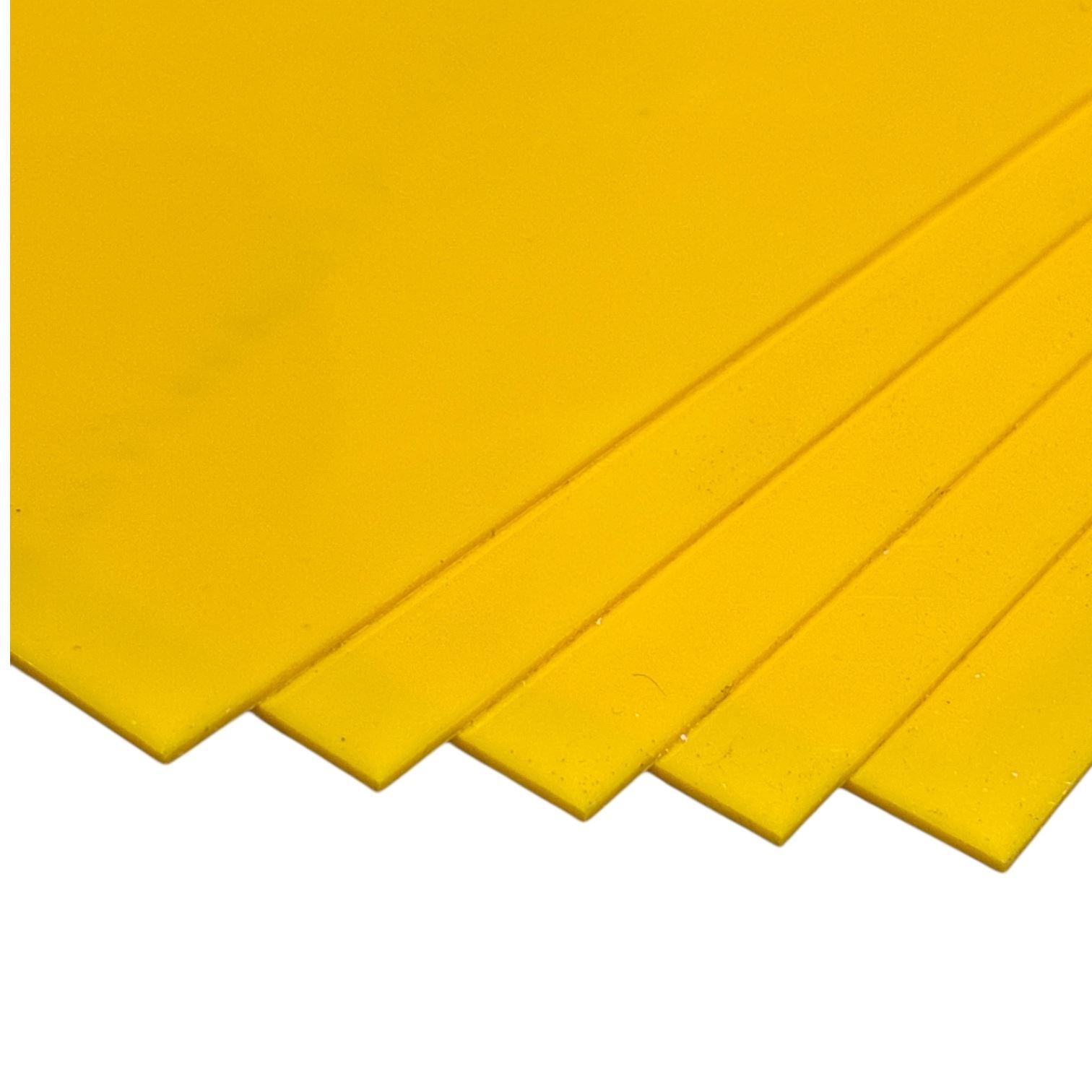 0.060″ x 21″ x 36″, HDPE Plastic Sheet, Yellow (Pack of 5)