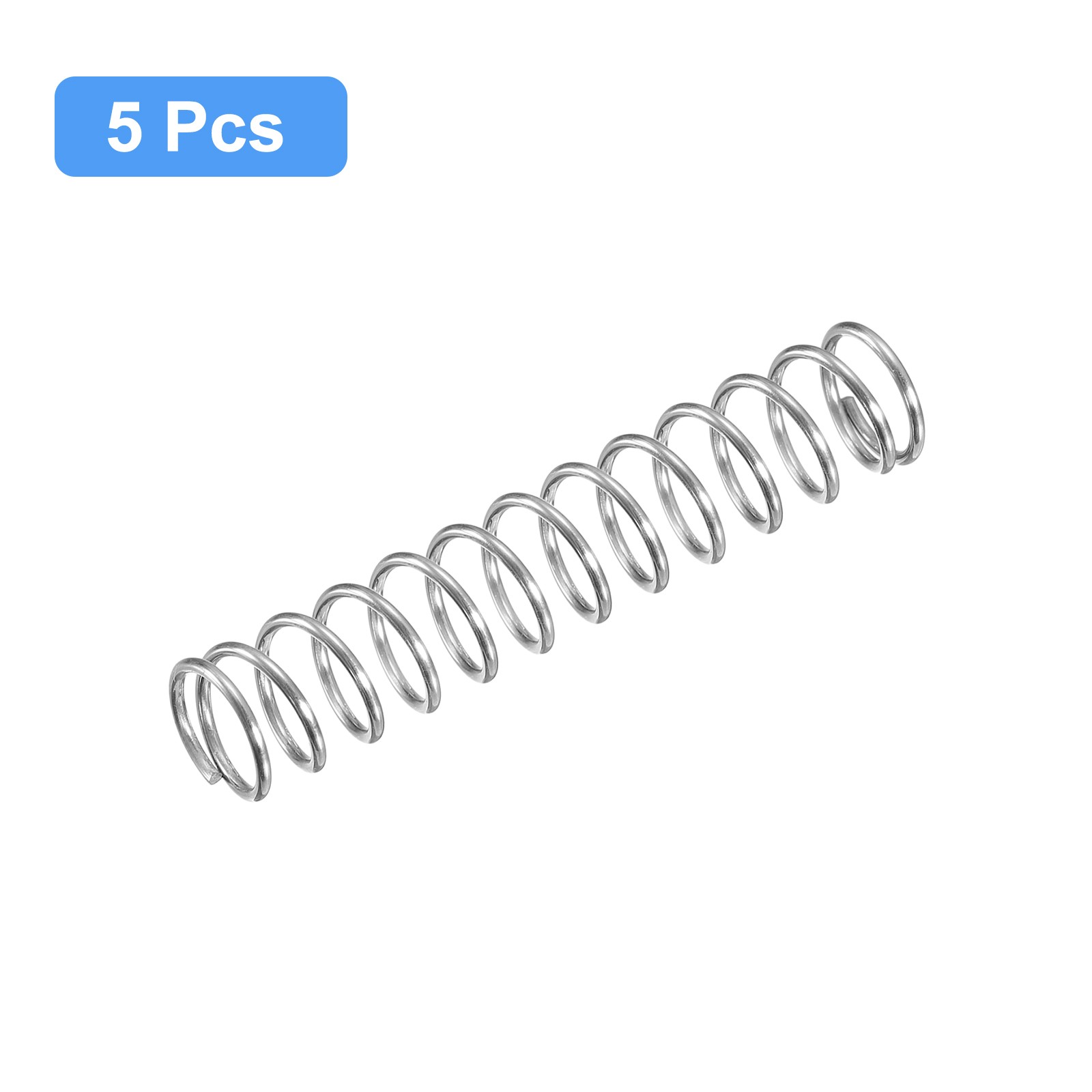 5Pcs Compression Spring 304 Stainless Steel 10mm OD 1mm Wire 50mm Length