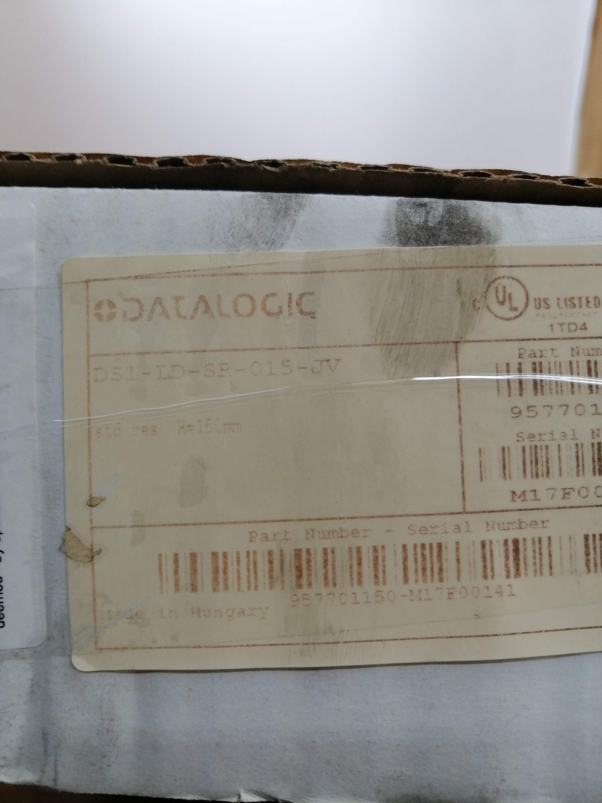 New | DATALOGIC | DS1-LD-SR-015-JV | AREA SENSOR LIGHT SAFETY CURTAIN