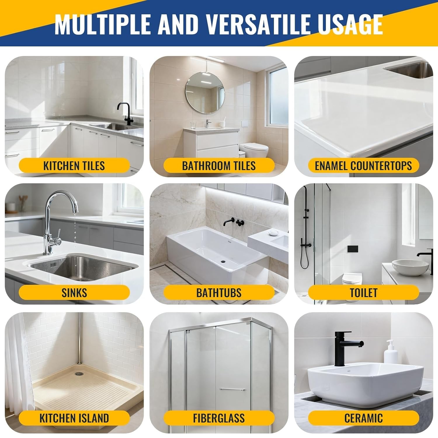 Porcelain Repair Kit White, Tub Sink Tile Crack Chip Fix Kit for Ceramic