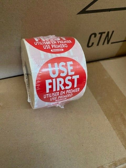 Use First Removable Label, 2 inch – 500 Count Roll – BUY MORE & SAVE 15% !!