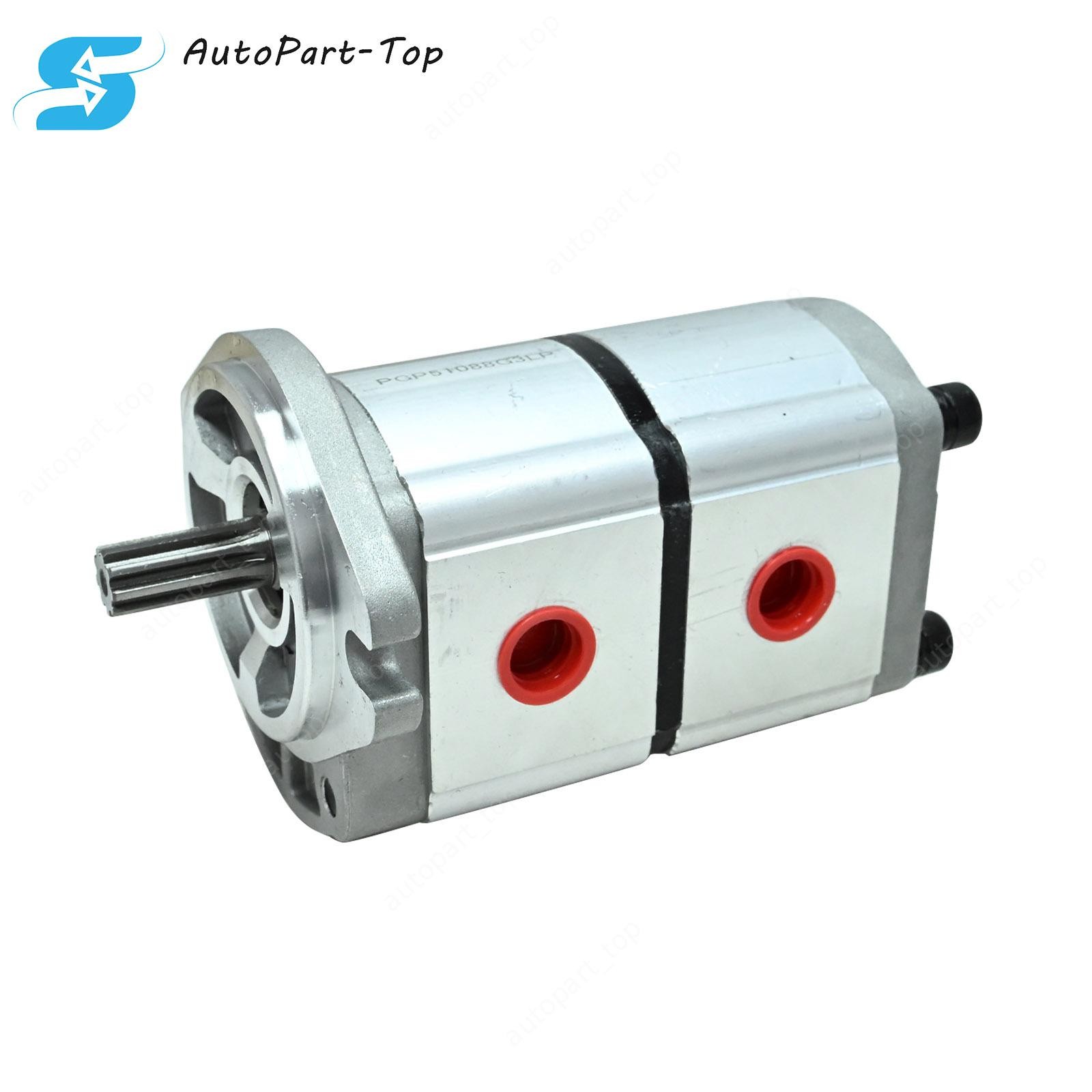 For AGT KTT23 Skid Steer Dual Hydraulic Gear Pump PGP51088G3LP 6-12 GPM