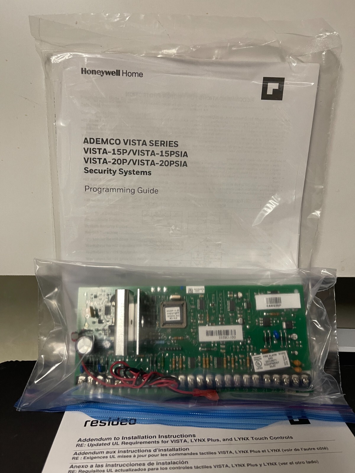 Brand New Honeywell Vista 20P V20PPCB PC Board Only, Rev: 10.25, Clip, Screw
