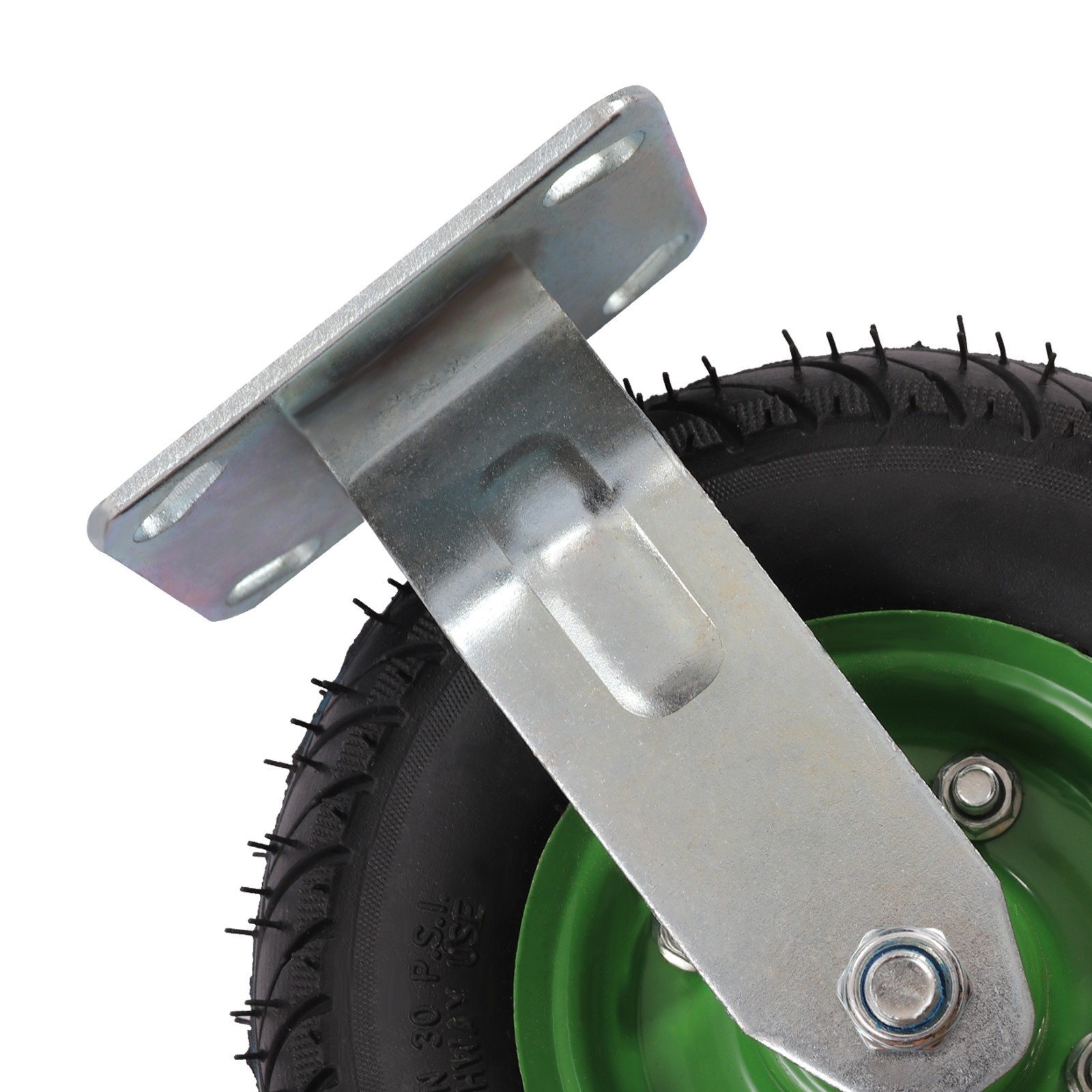 4Pcs 8″ Pneumatic Air Tire 2 Rigid + 2 Swivel Wheel HD Farm Cart Caster Large