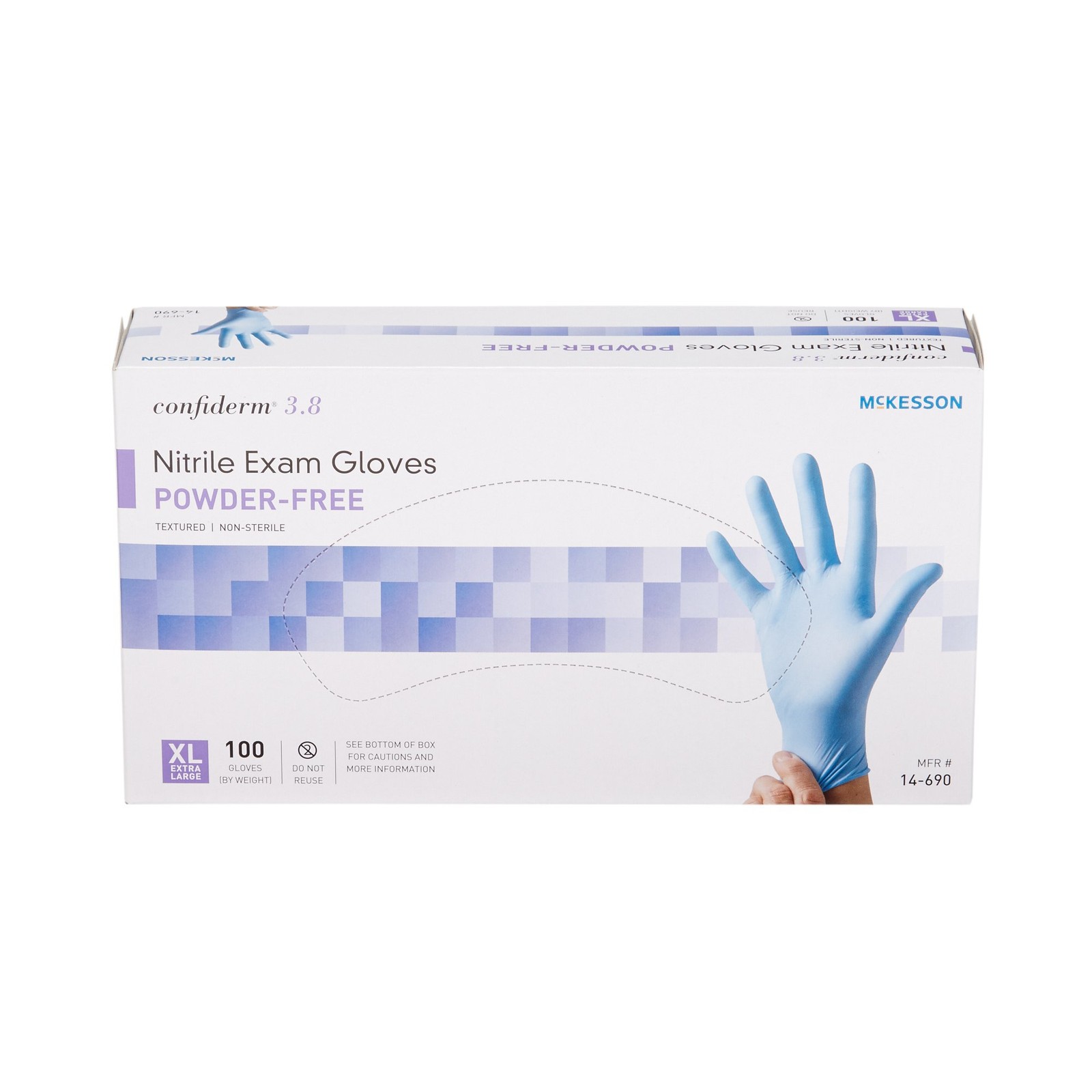 McKesson Confiderm Nitrile Exam Glove – 100 per Box