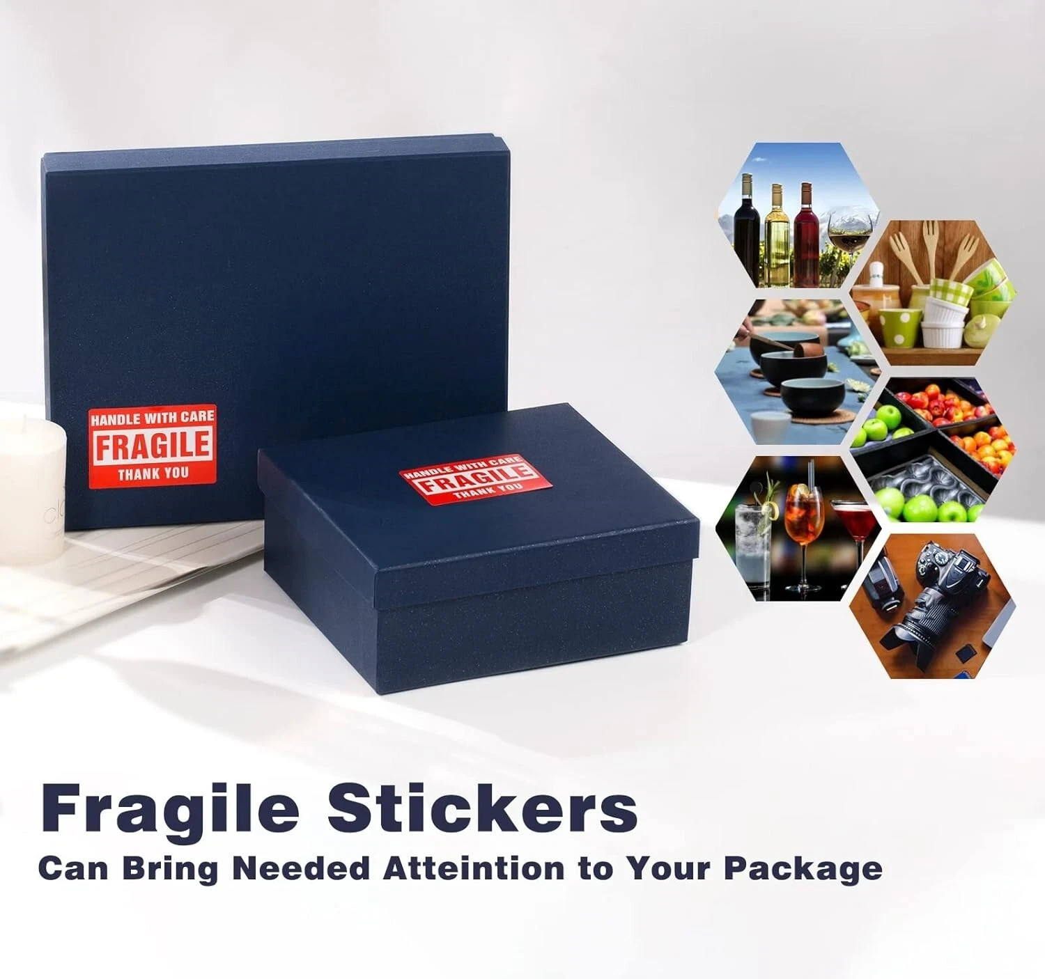 Fragile Stickers 1 Roll 500 2×3 Fragile Label Sticker Handle With Care Mailing