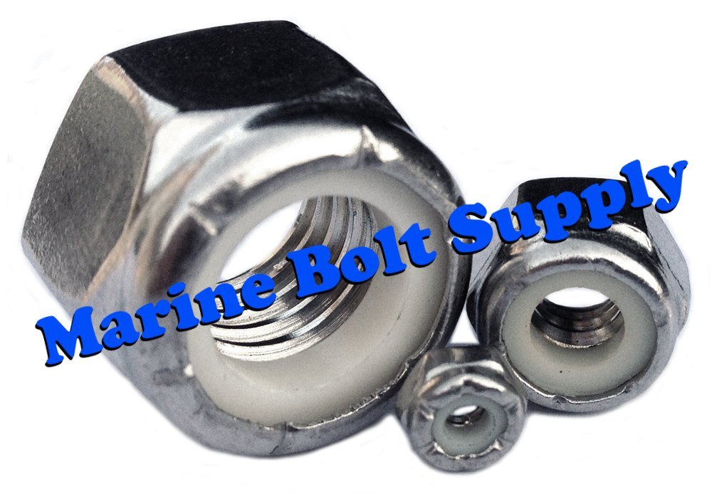 Stainless Steel Nylon Insert Lock Nuts (Sizes 4-40 to 1/2-13)