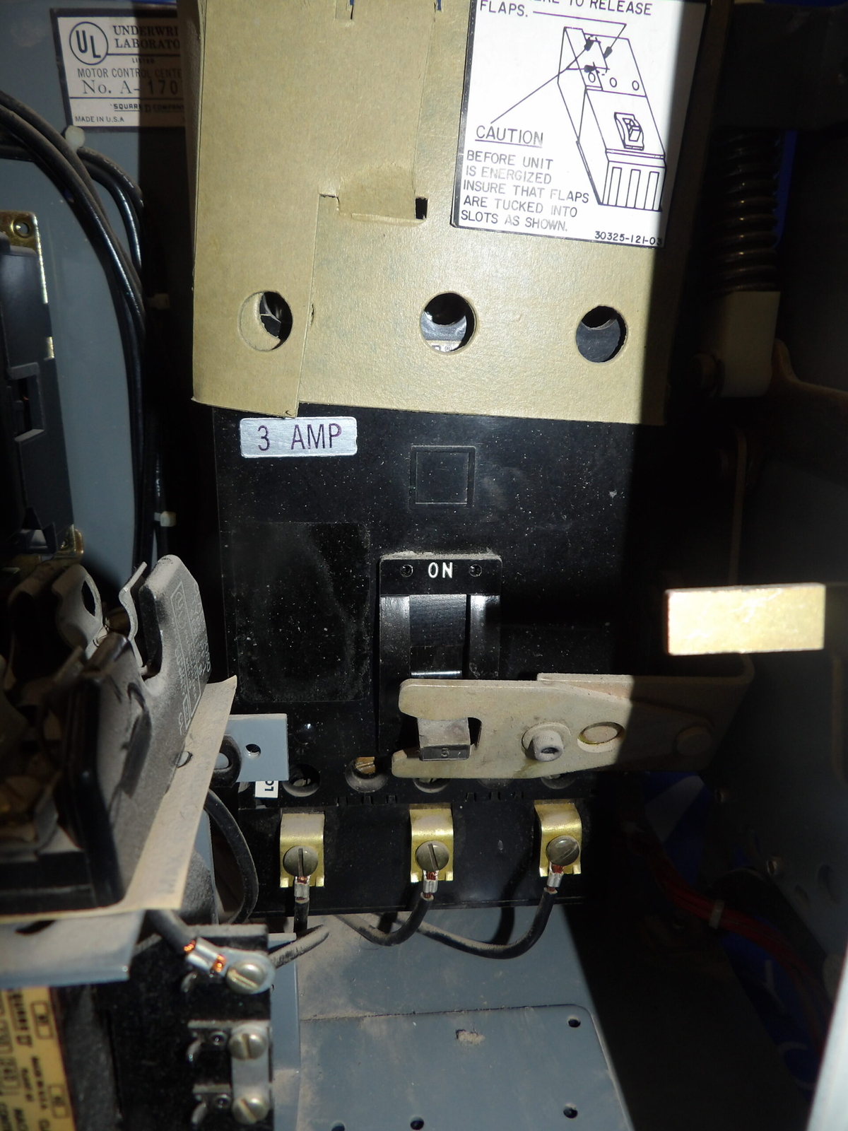 Square D 8536 SCO-3 8998 EC-401 Series B 3A Breaker MCC Motor Control + 1 Yea…