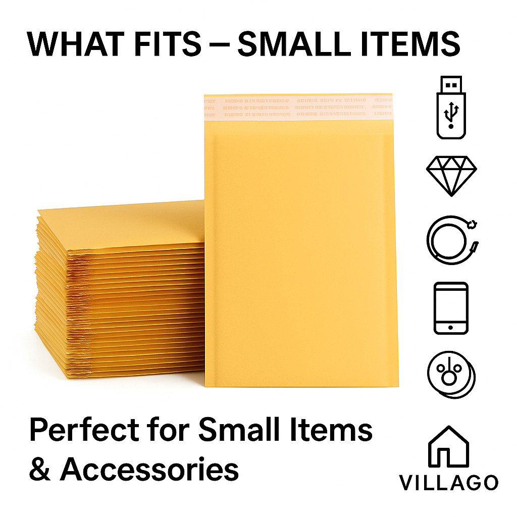500 #000 Kraft Bubble Mailers 4×8 Padded Envelopes Self Seal Shipping Bags