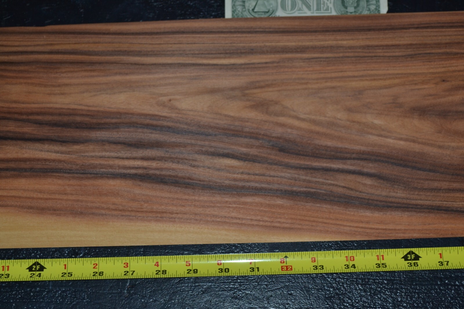 Santo Rosewood Raw Wood Veneer Sheet 8.5 x 62 inches 1/42nd 3K4666-72