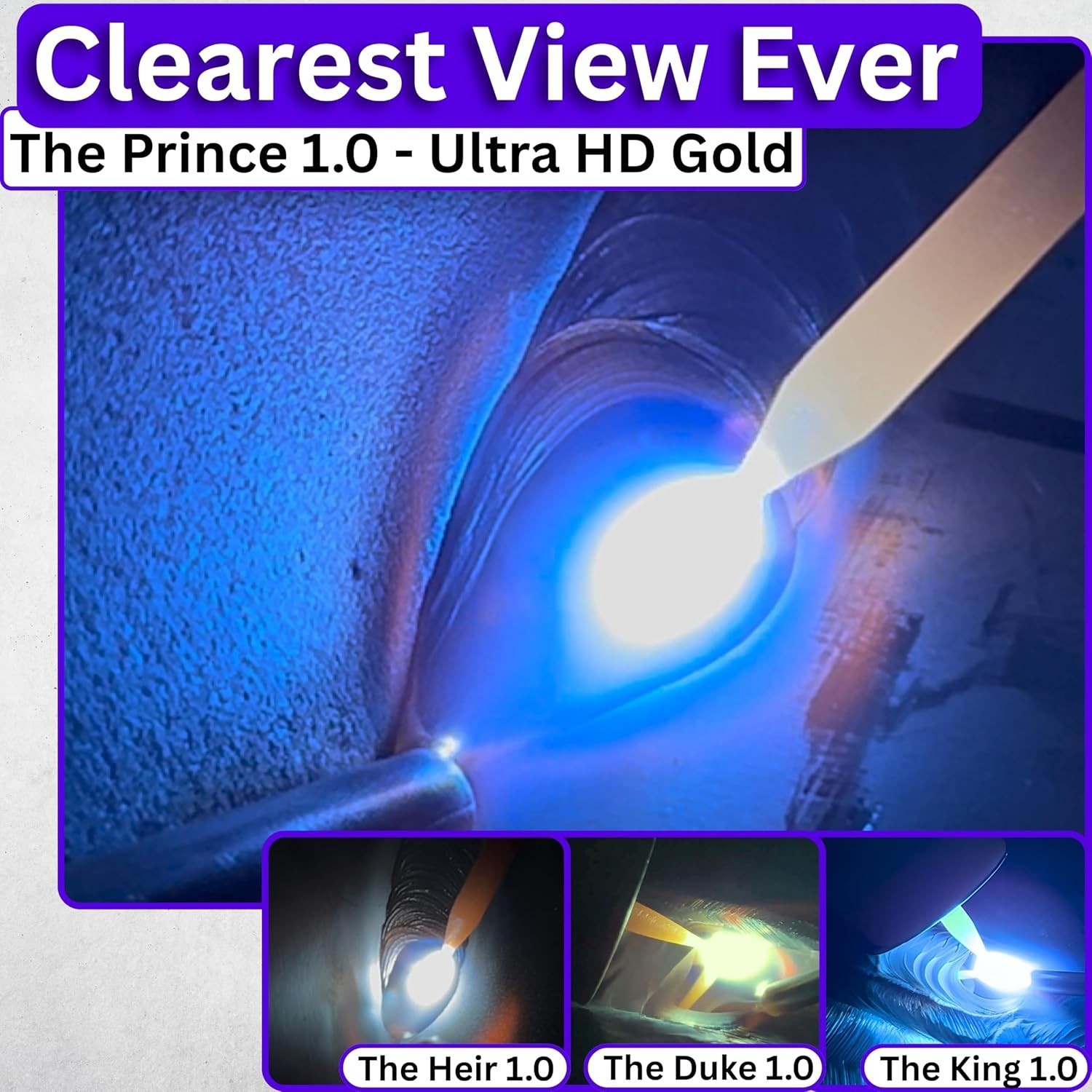 Light Blue View 5-13 Adjustable Welding Lens – The Prince 1.0 Auto Darkening