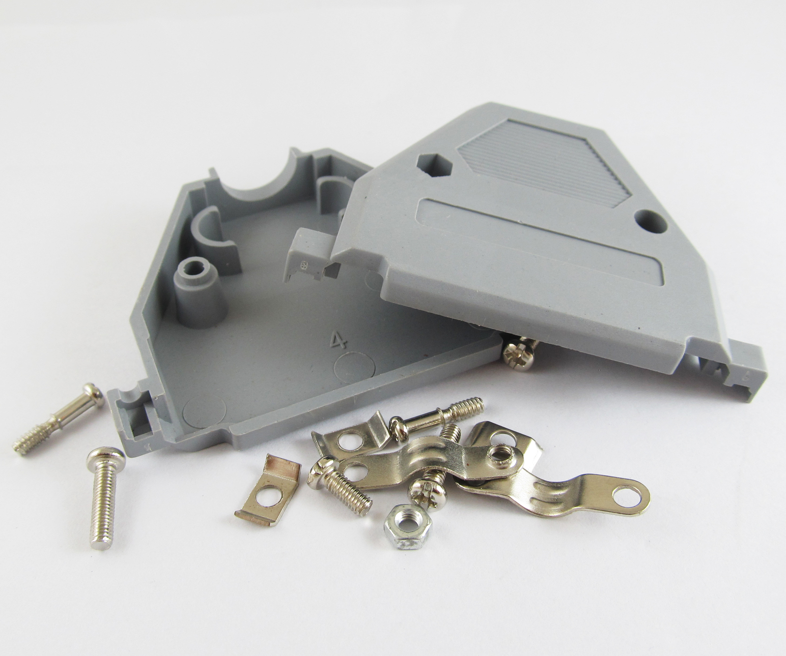 10sets D-Sub DB37 37Pin Plastic Hood Cover for 37 Pin 2 Row D-Sub Connector Grey