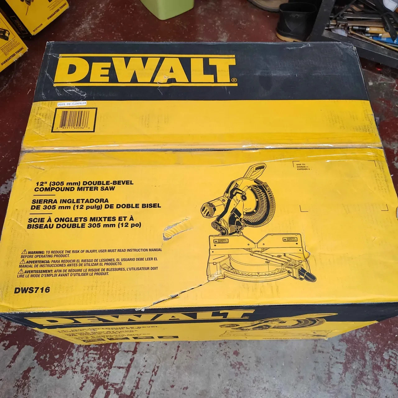 DEWALT DWS716R 15 Amp 2-Bevel 12″ Compound Miter Saw *READ*
