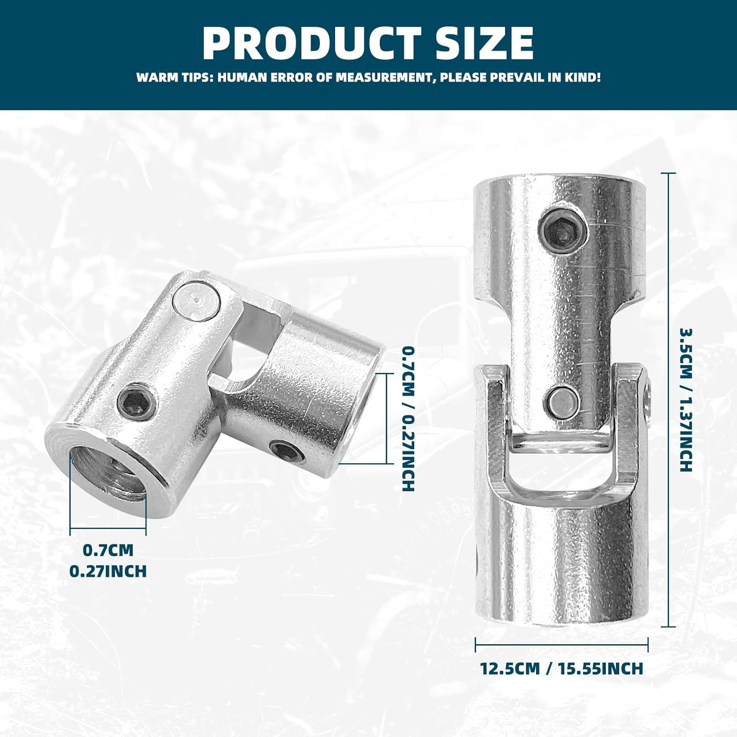 4 Pcs 8Mm to 8Mm Universal Joint Shaft Coupling Rotatable Metal Shaf Coupling