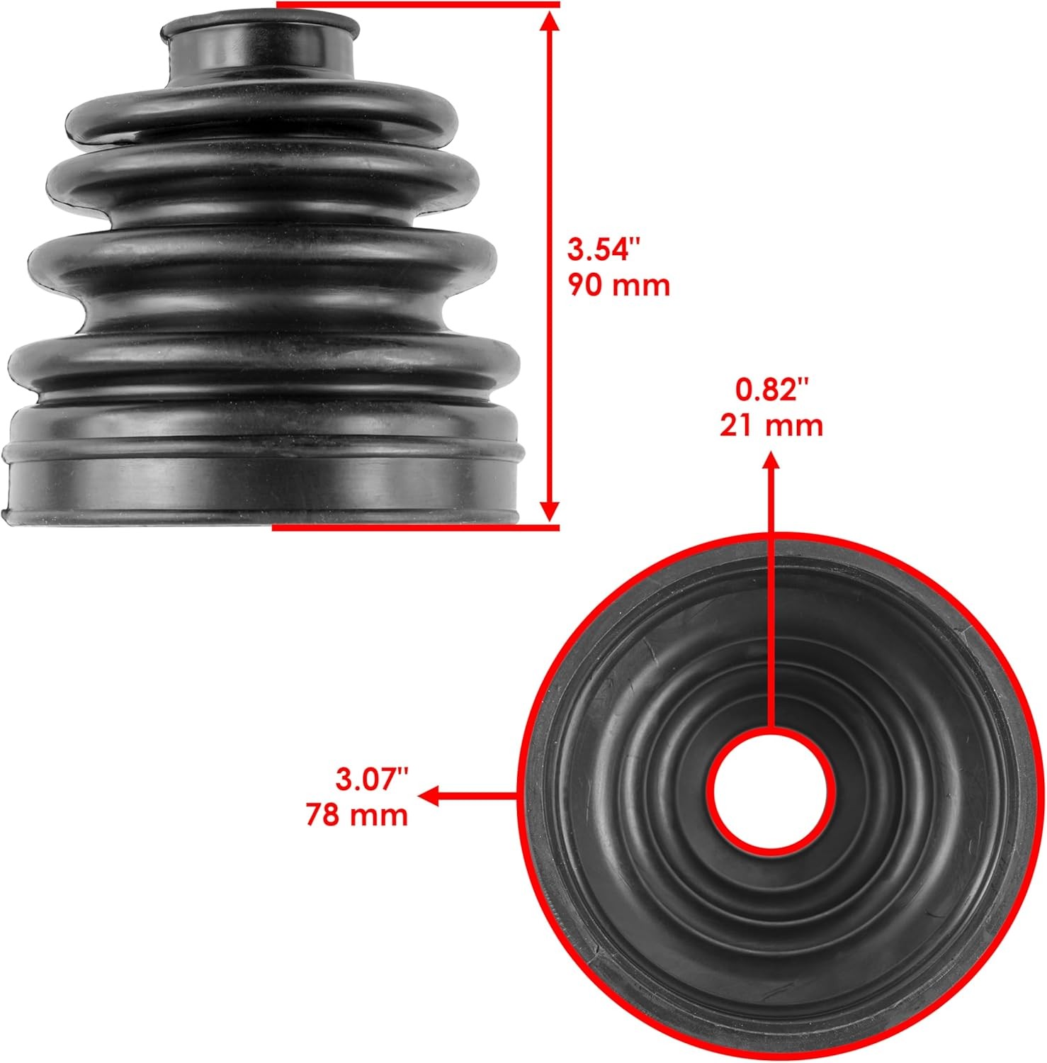 Caltric Rear Axle Inner And Outer Cv Boot Kits Compatible with Polaris Sportsman