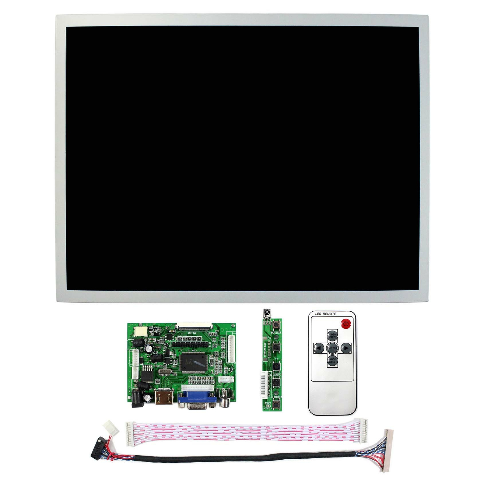 HD MI VGA 2AV LCD Controller Board 15″ LQ150X1LW94 1024×768 IPS LCD Screen