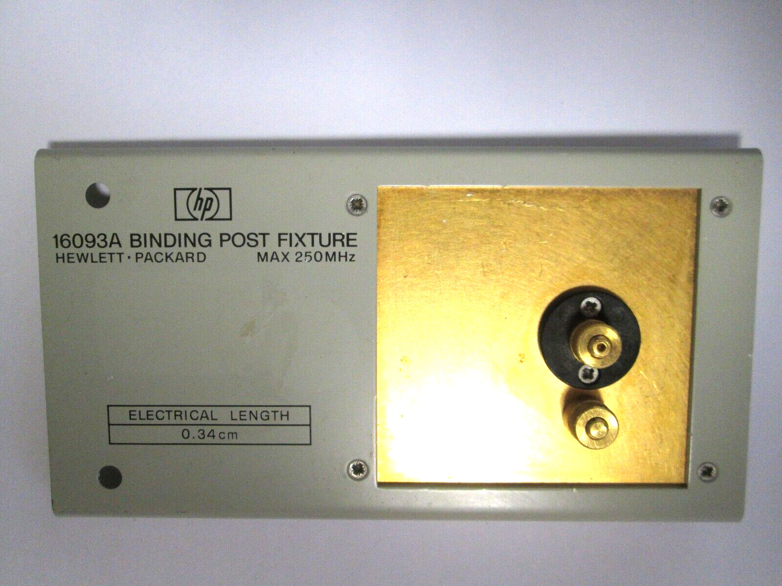 HP 16093A Binding Post Fixture DC to 250 MHz Terminal Connector 7 mm