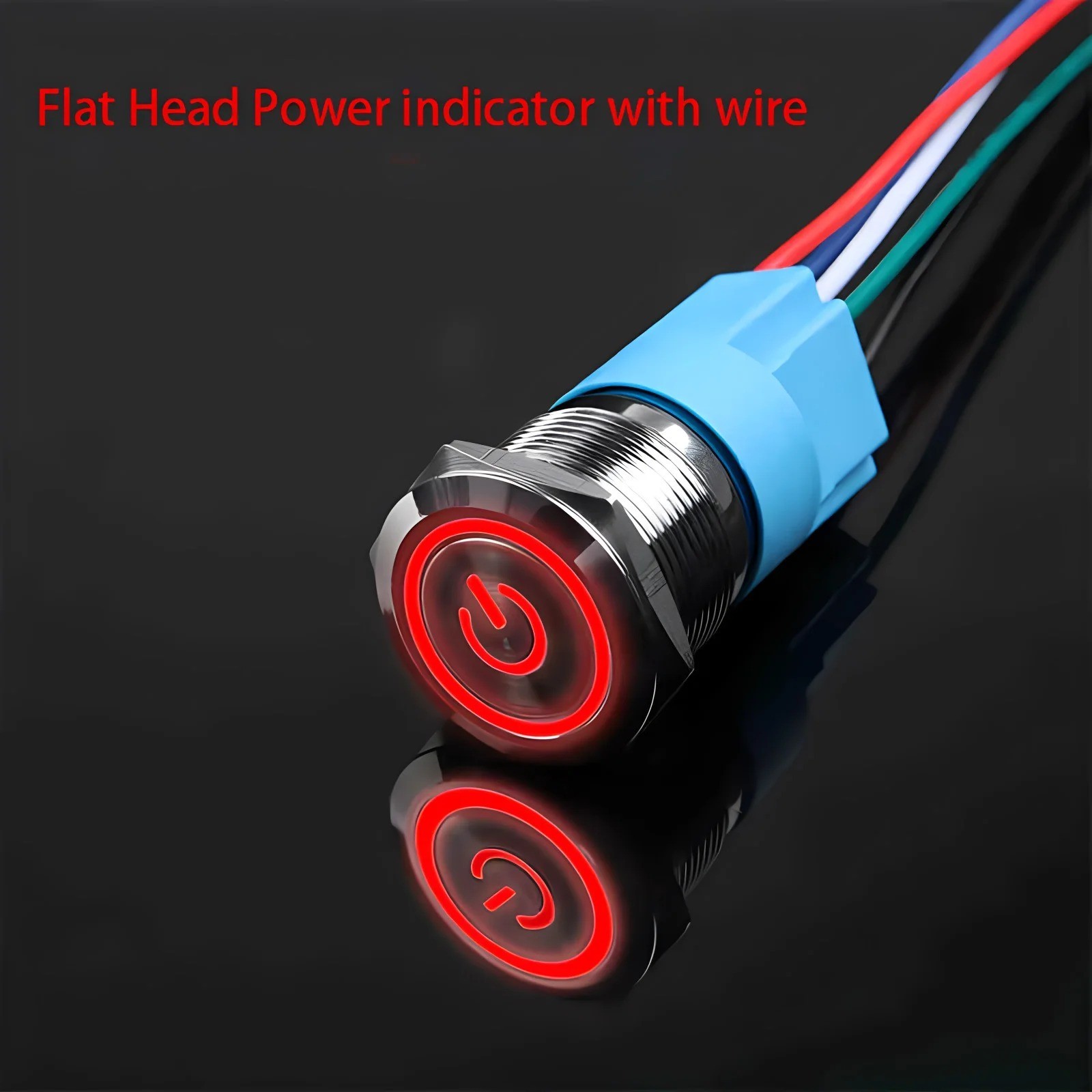 19mm 12V LED ON OFF Push Button Power Switch Latching with Wire Socket Harness