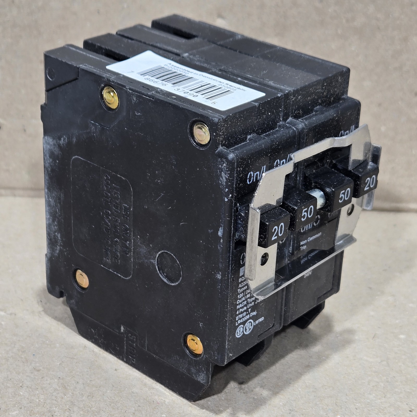 Eaton BQ250250 Type BR 50-amp 2-Pole Quad Circuit Breaker Brand NEW