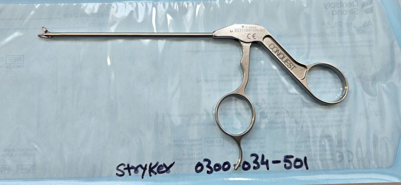 Stryker Conquest Arthroscopic Meniscal Crescent Punch 3.4mm Left