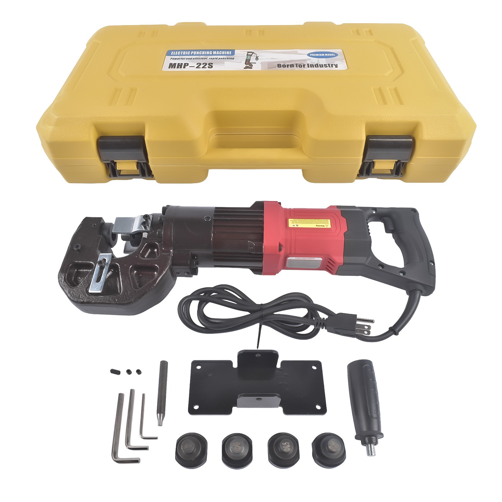 110V Electric Hydraulic Hole Puncher MHP20 22 Ton Punching Tool for Steel Copper