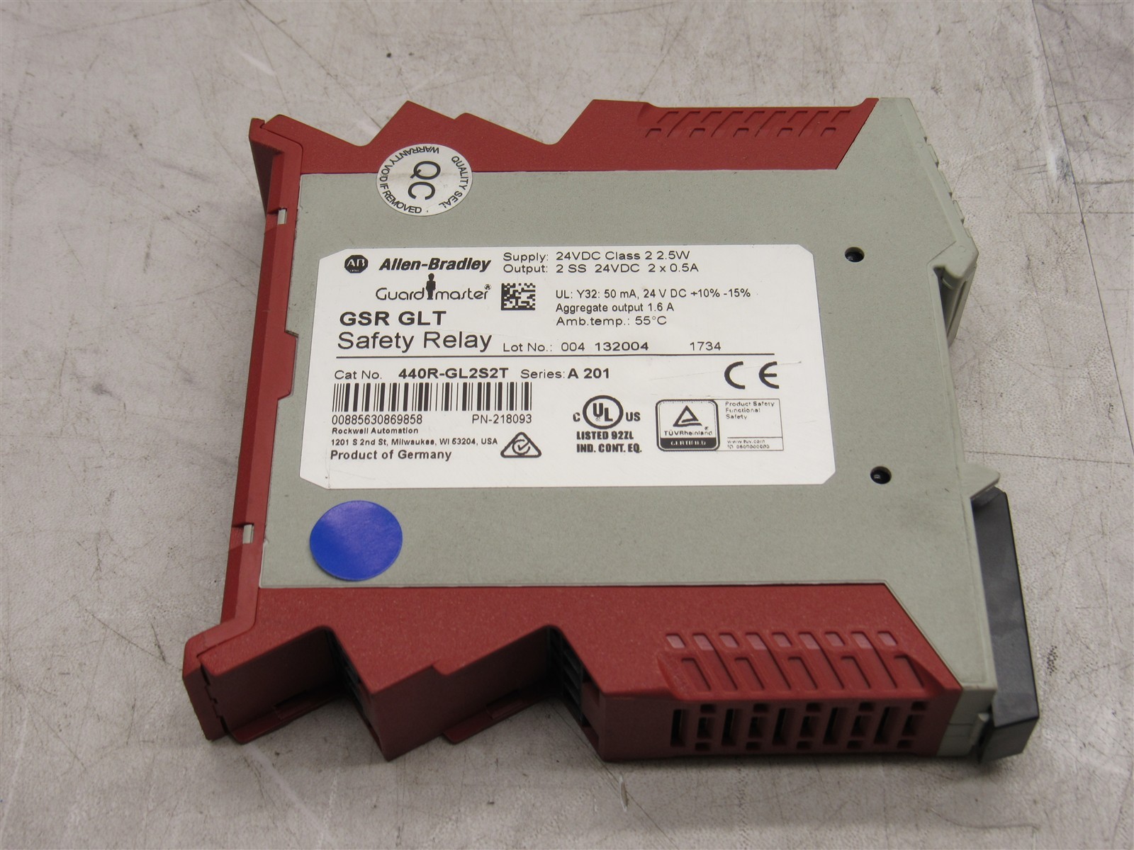 Allen-Bradley GuardMaster 440R-GL2S2T GSR GLT Safety Relay