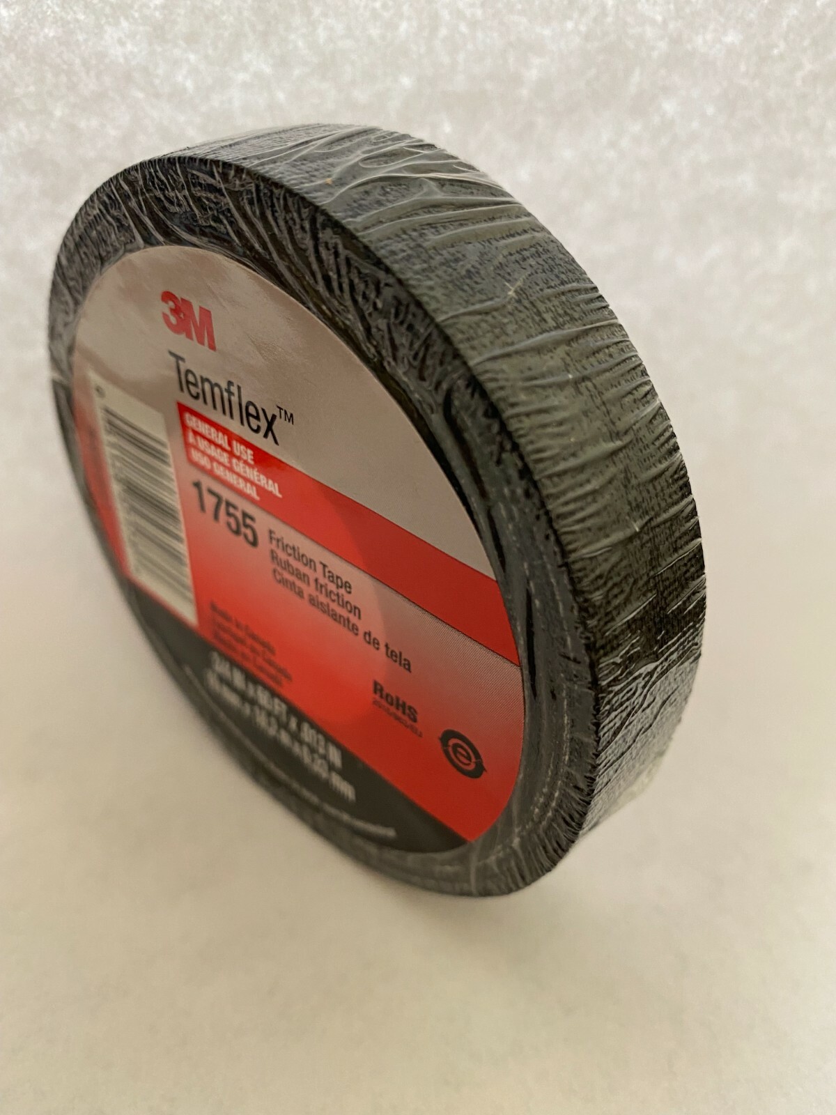 3M Temflex #1755 Rubber Cotton Friction Grip Tape 3/4″ x 60 ft