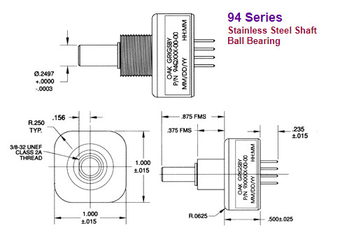 Electroswitch Oak-Grisby Inc. Rotary valve encoder – 94Q100-40-00 New