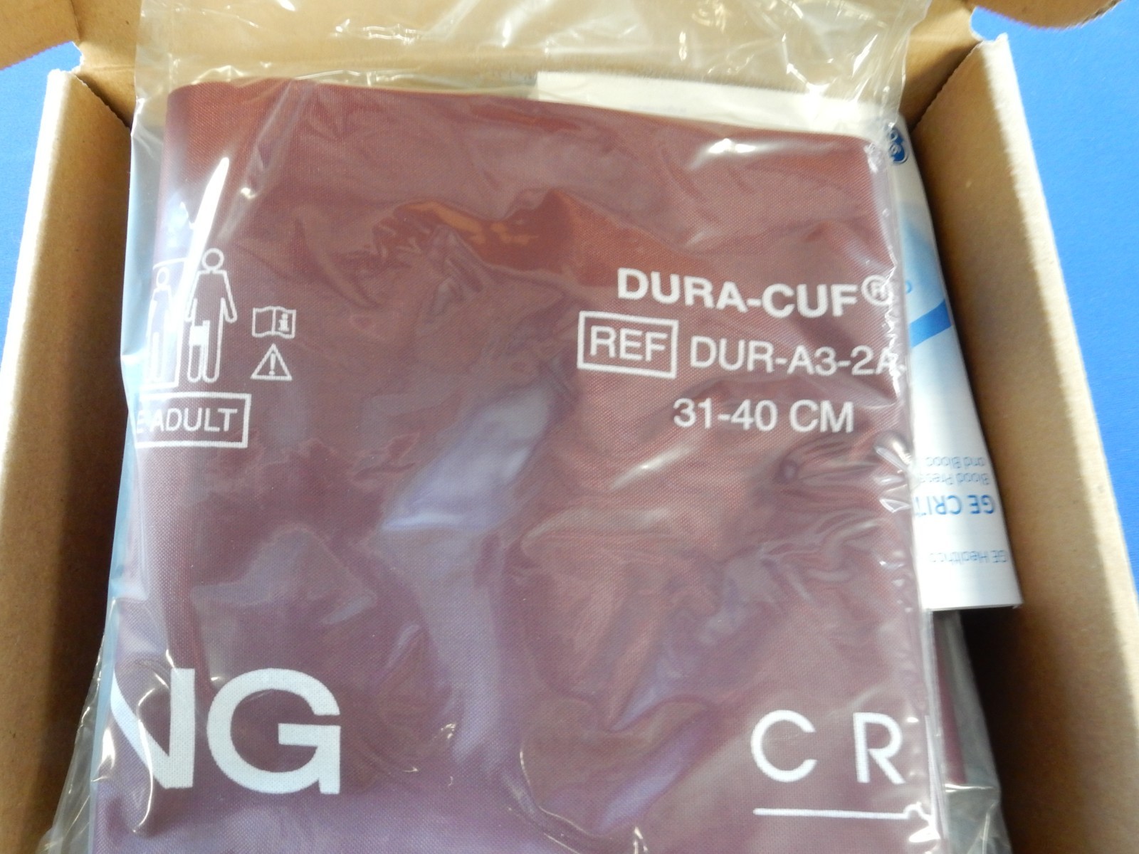 GE Critikon Dura-Cuf Large Adult Long DUR-A3-2A-L (Box of 5)