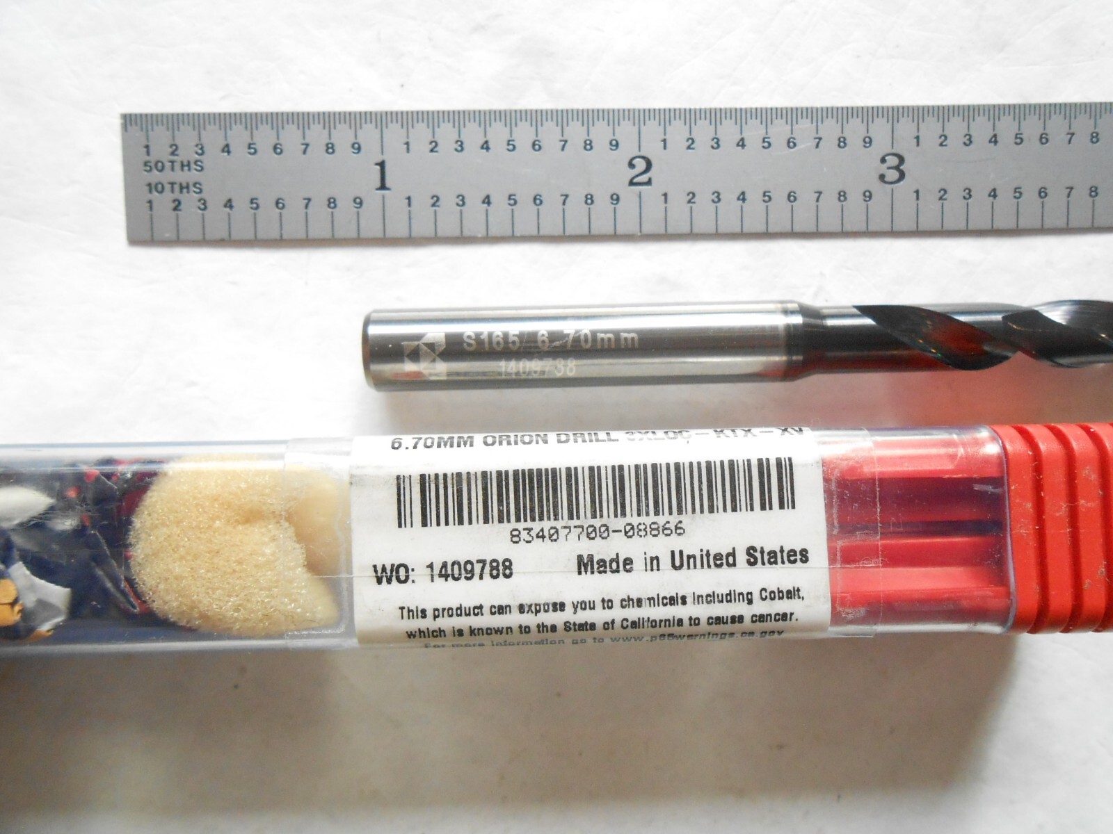 NEW KYOCERA USA HP. SOLID CARBIDE DRILL 6.70MM CUT DIA. X 1-15/16″ FL X 80MM OAL