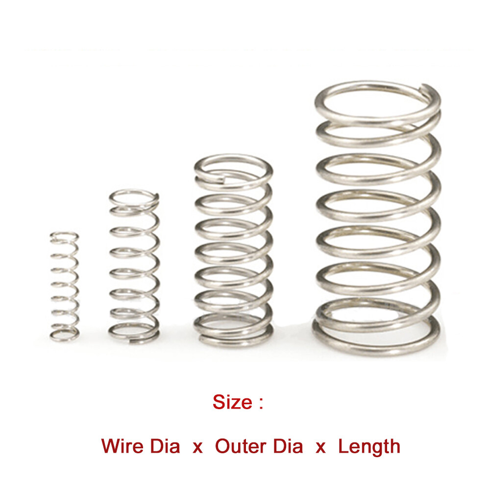 0.3mm Wire Dia. 2/3/4/5/6mm Outside Dia. Compression Spring 304 Stainless Steel