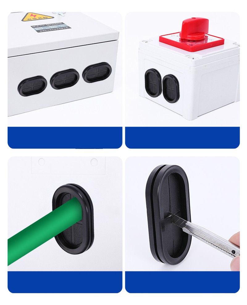 Oval Blanking Rubber Grommet Firewall Blind Hole Plug Electrical Wiring Gasket
