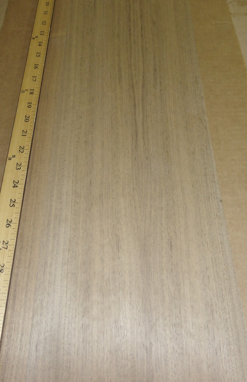 Walnut wood veneer 9″ x 25″ on paper backer «A» grade quality 1/40th» thickness