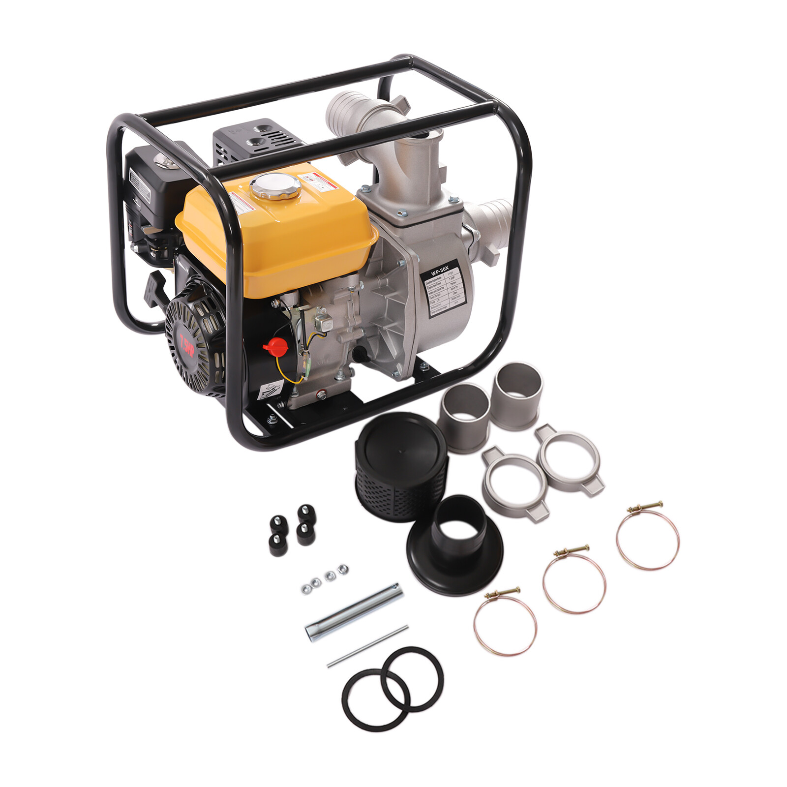 4 Stroke 7.5HP Gas Power Semi-Trash Water Pump High Pressure Garden Irrigation