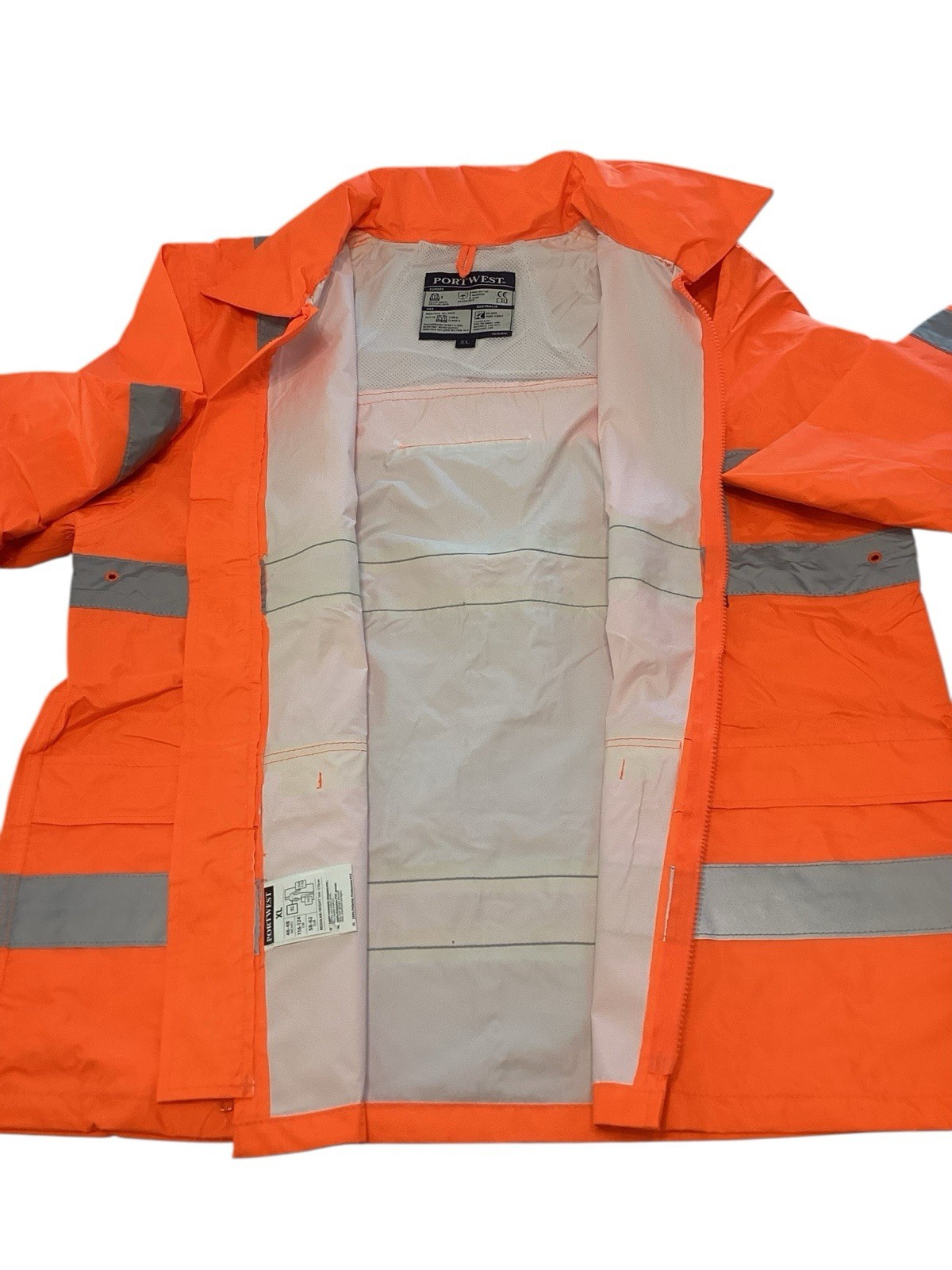 Portwest UH440 Mens Waterproof Hi Vis Rain Jacket Reflective Safety NEW WITH TAG