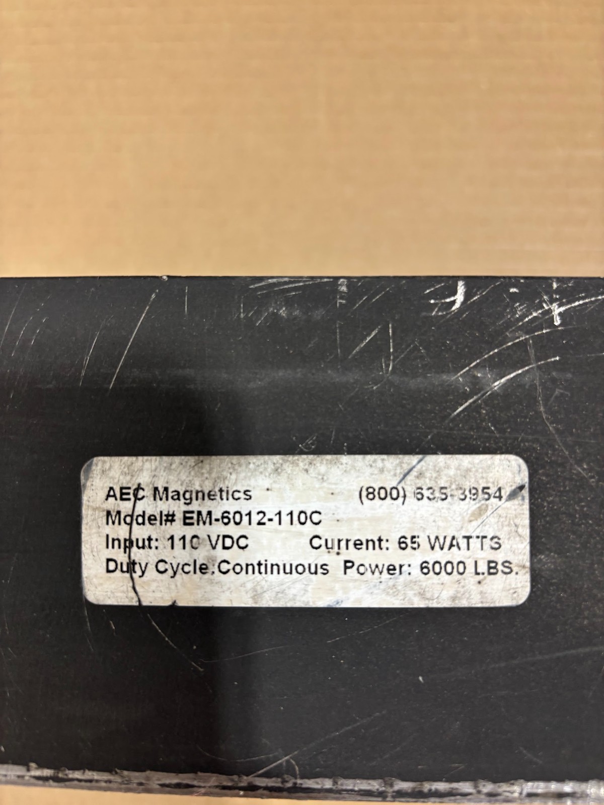 AEC Electromagnet, 6,000 LBS. 120V