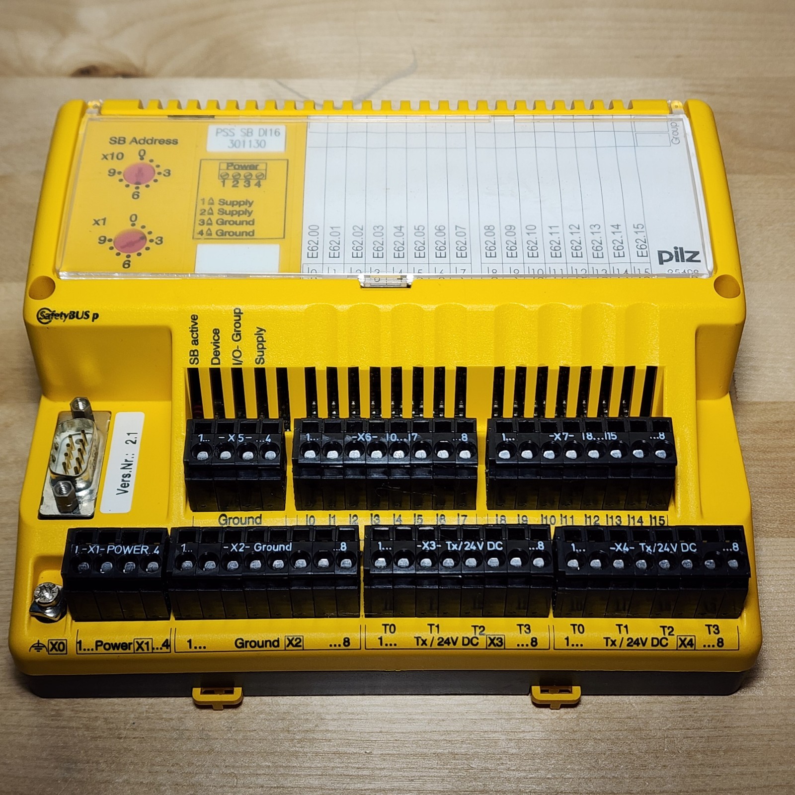 Pilz 301130 PSS SB DI16 SafetyBUS p 16-Channel Digital Input Module 24VDC
