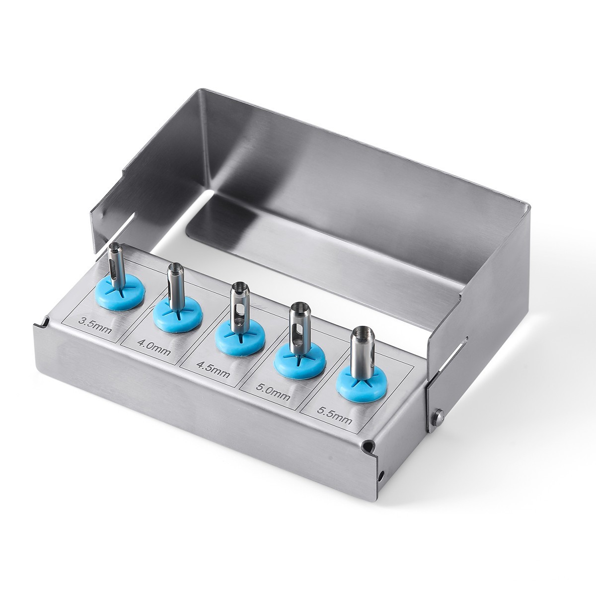 5 Pcs Dental Implant Tissue Punch Kit set Surgical Surgery With Box Holder
