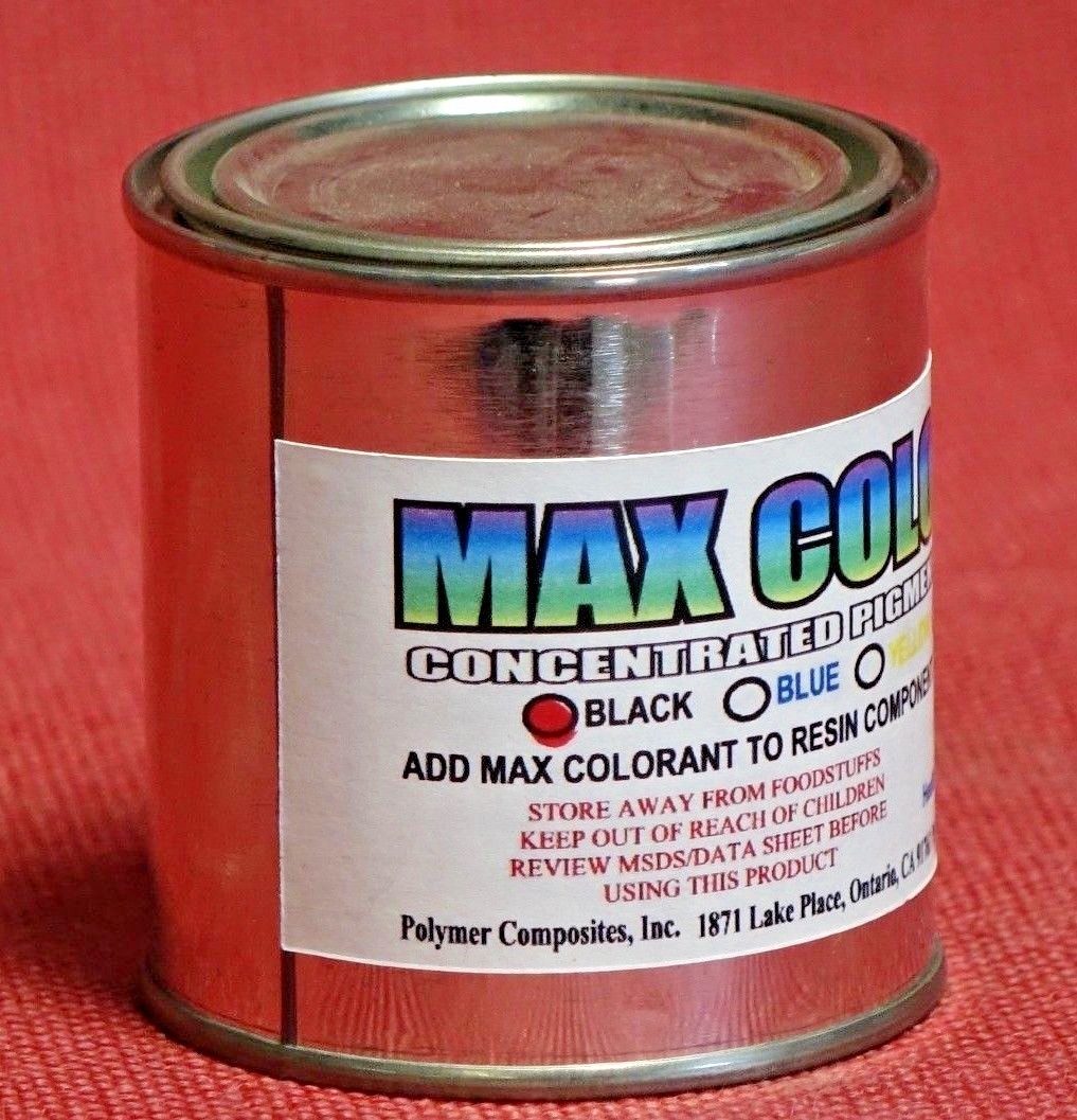 BLACK EPOXY COLOR PIGMENT PASTE 8OZ -ALSO AVAILABLE IN WHITE RED BLUE YELLOW