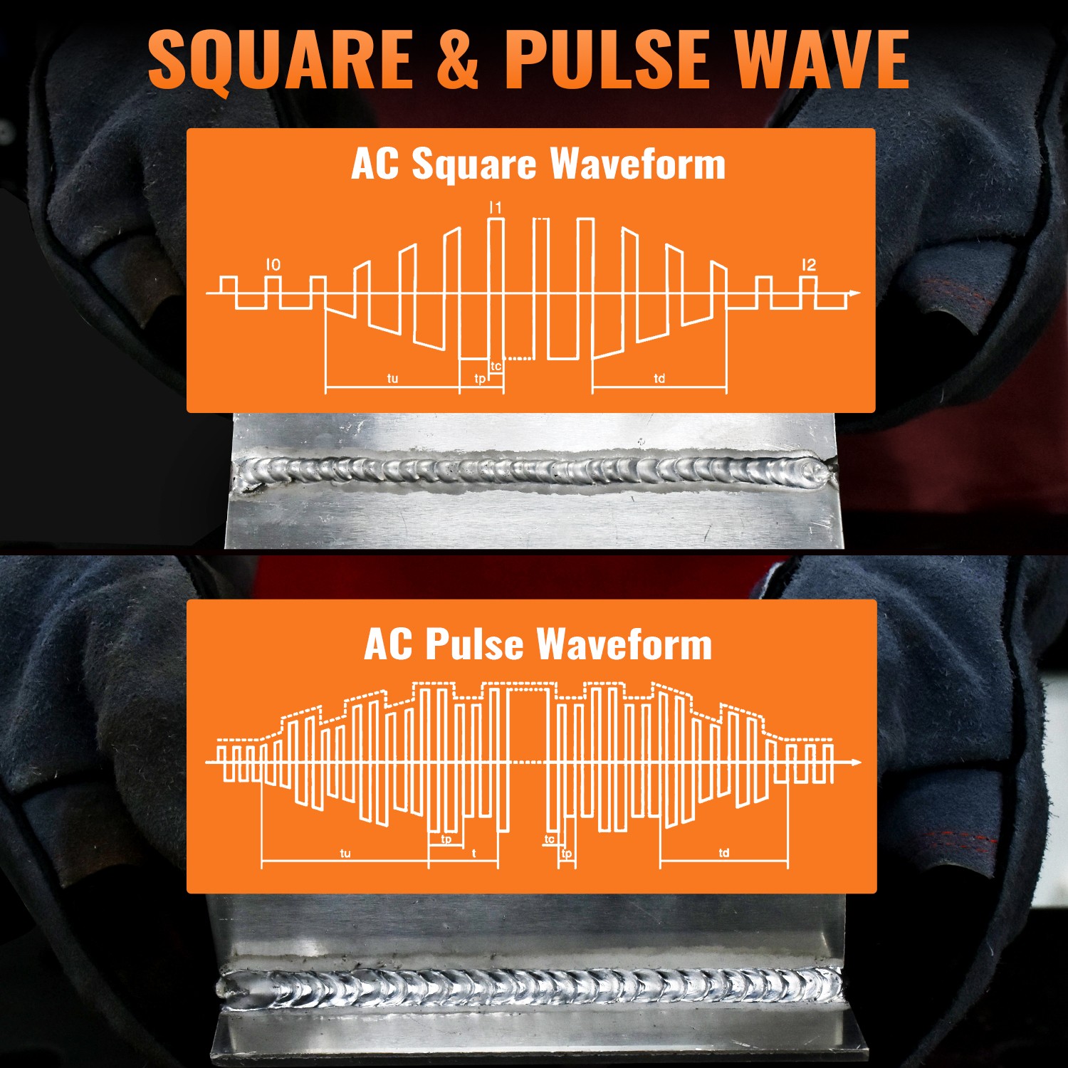 220V AC/DC HF Pulse TIG Welder Stick Welder 5in1 with 5-Pin10K Foot Pedal Switch