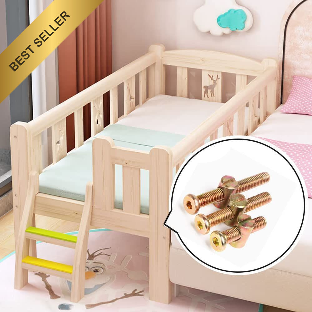 Crib Screws Hardware Kit M6 Furniture Barrel Bolt Nut Hex Drive 25 Piece Set