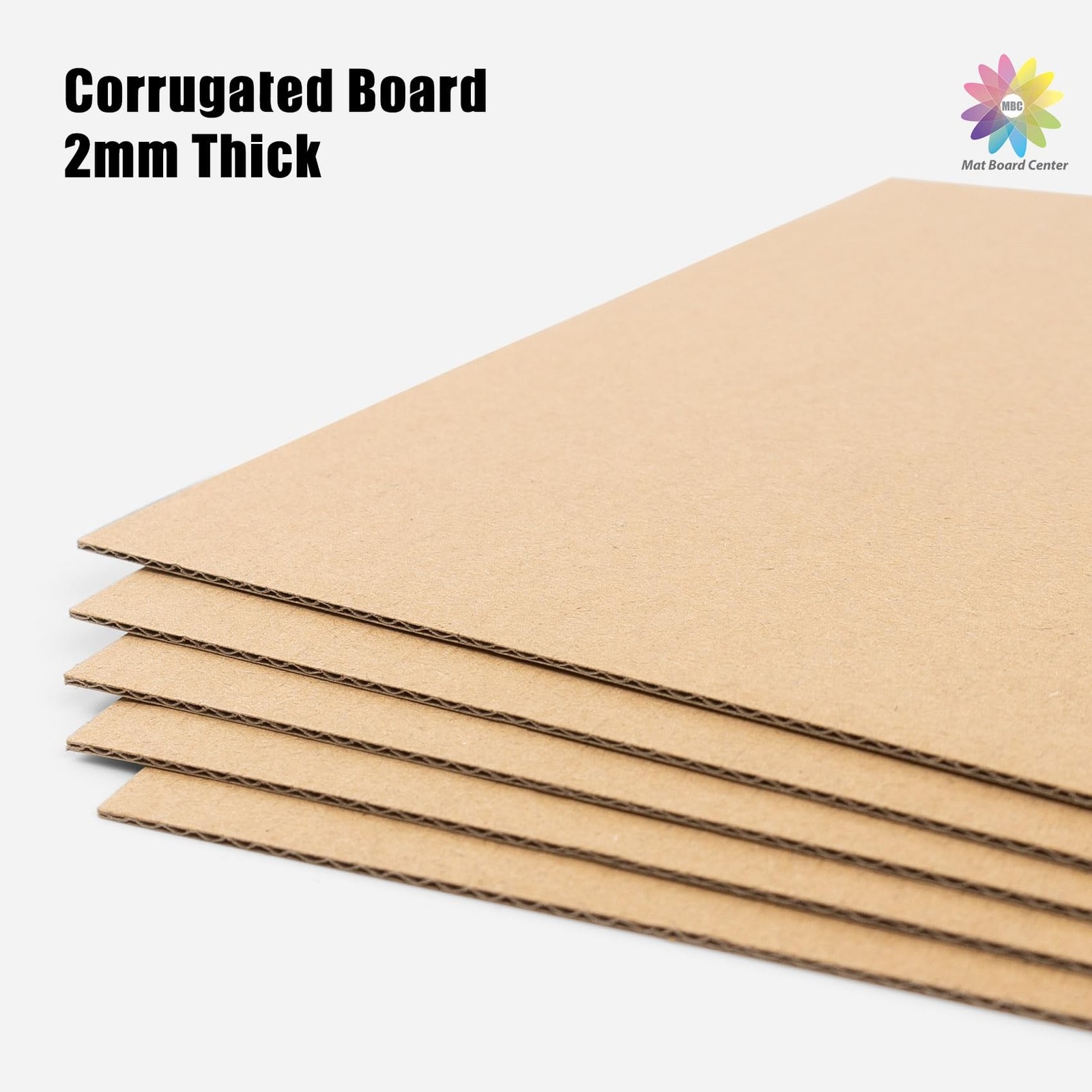 Mat Board Center, 50 Corrugated Cardboard Sheets 8×10 Inches Flat Card Board …