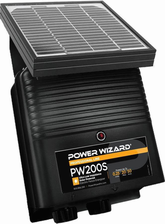 PW200S SOLAR Power Wizard Fence Energizer / 2 year manufacturer warranty