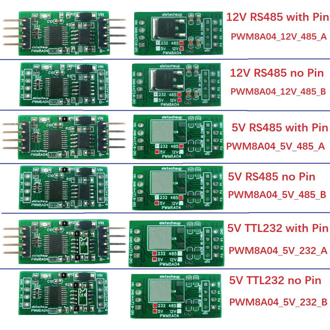 3 Ch RS485 PWM Square Wave Pulse signal Generator UART RS232 RS485 Bus Modbus