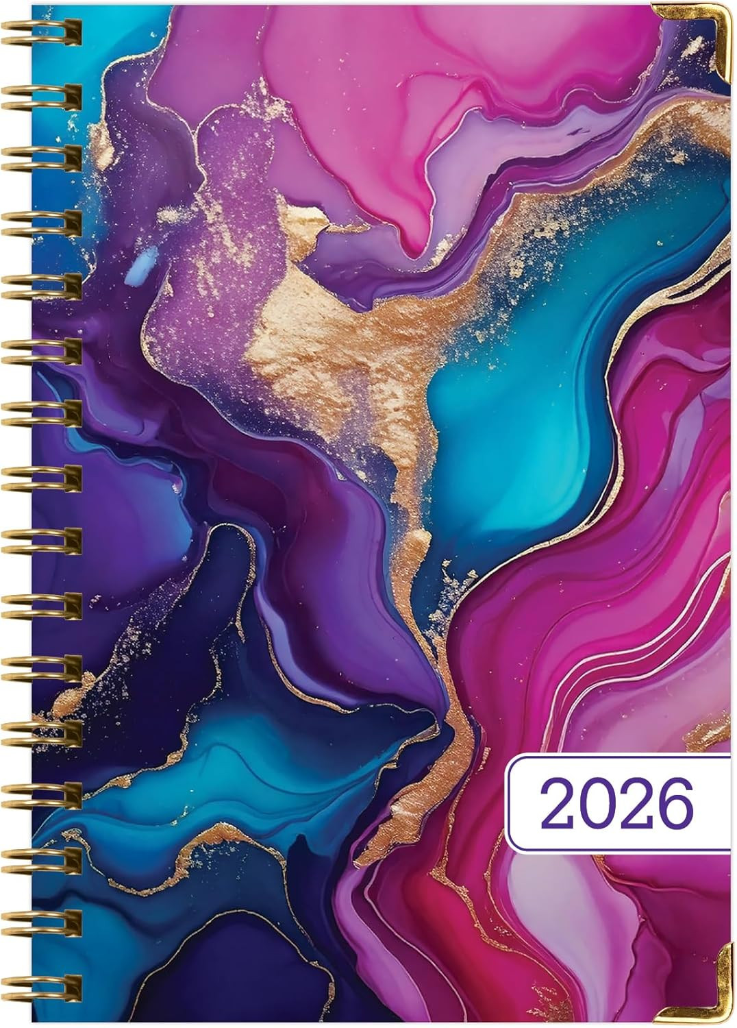 HARDCOVER 2026 Planner, 5.5″x8″: 14 Months (November 2025 – December 2026), Dail