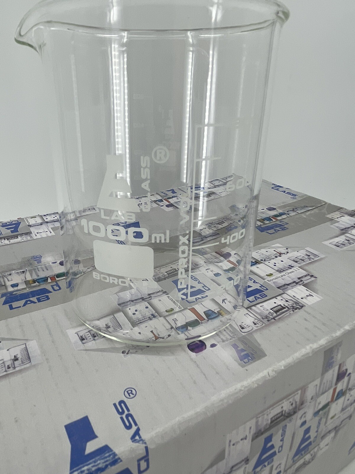 Eisco Labs 1000ml Beakers Low Form Borosilicate Glass 5 Pack New NIB