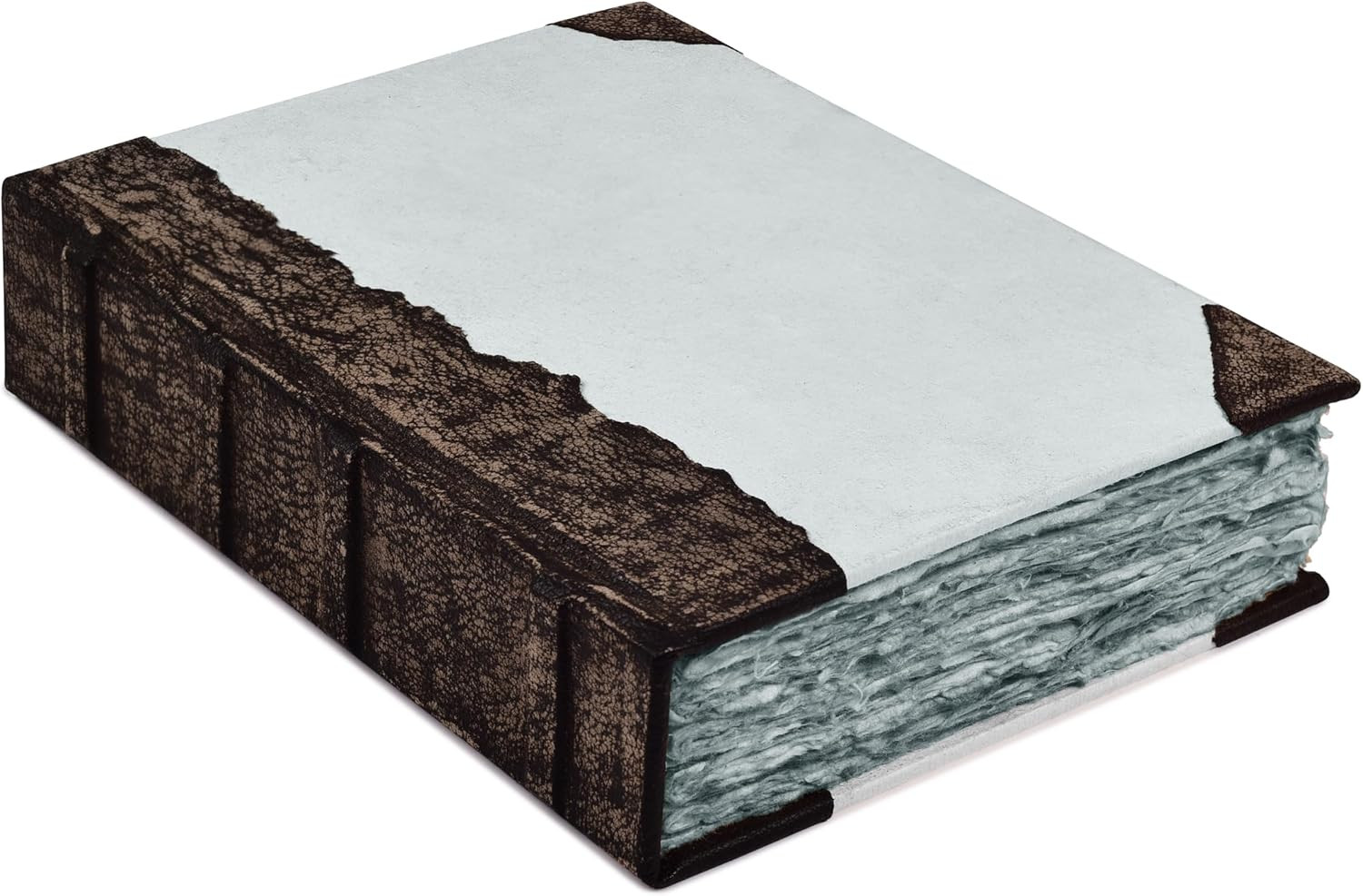 Rustic Vintage Leather Bound Journal – 200 Pages Handmade Antique Deckle Edges W