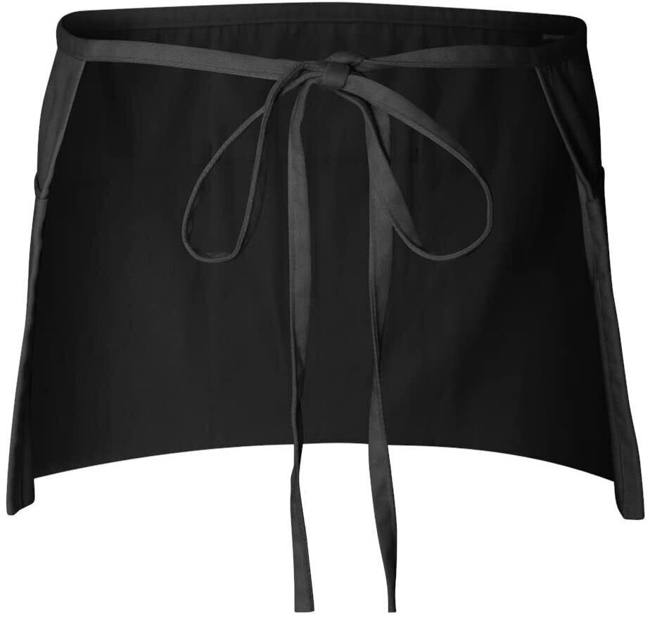 Aprons Waist Aprons with 3 Pockets Black /12 Pack Waitress Hotel Home